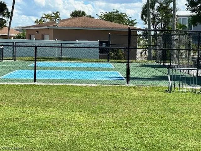 View of tennis court