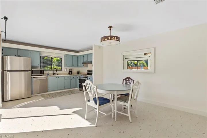Dining room with plenty of natural light
