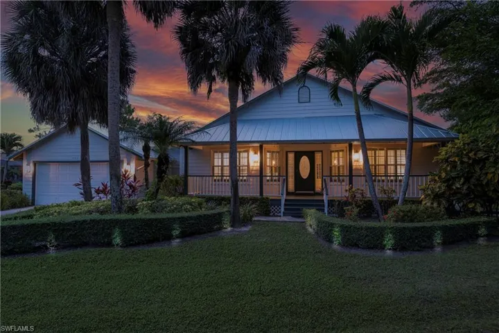 Front of Home with Virtual Landscape Lighting