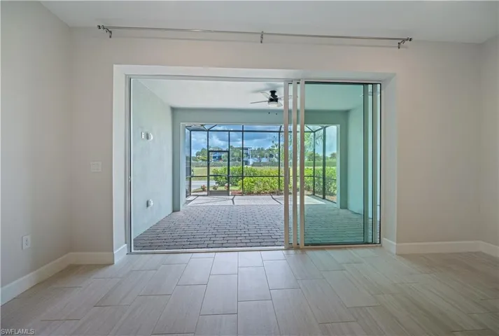 Triple slider leading out to large lanai