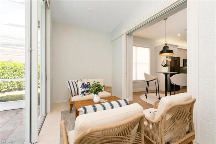 Living area with baseboards