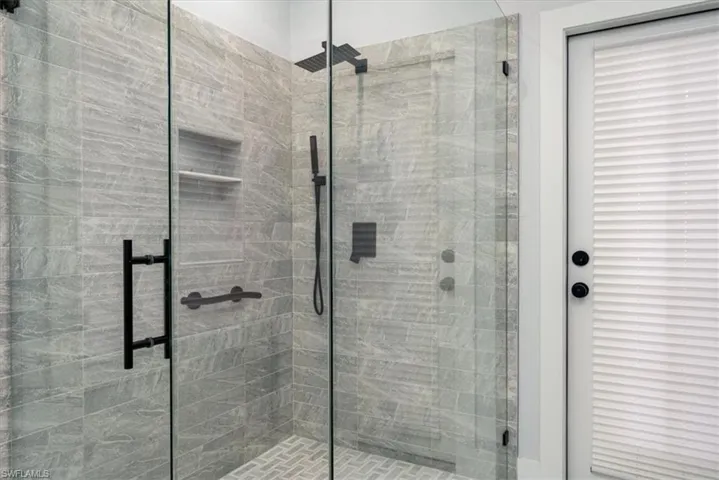 Bathroom with a shower stall