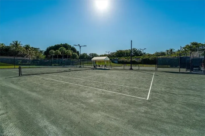View of tennis court