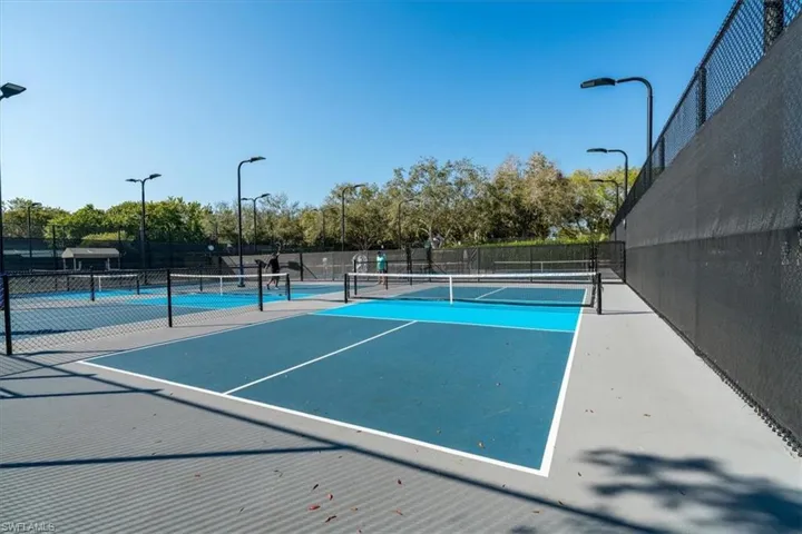 View of tennis court