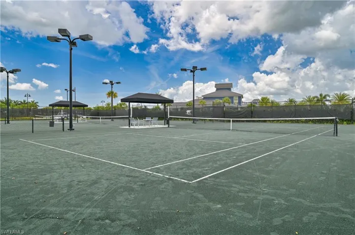 View of sport court with fence