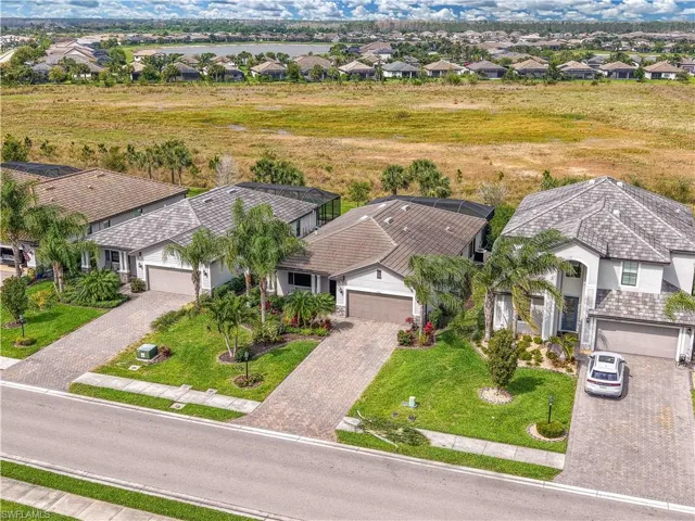 Drone / aerial view with a residential view