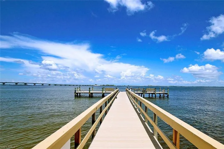 Dock with a water view