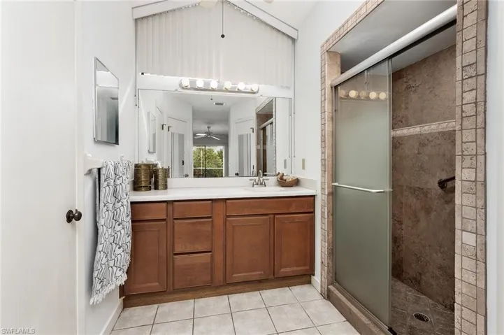 Primary Bathroom w/shower and water closet.