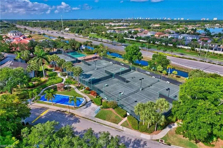Birds eye view of property