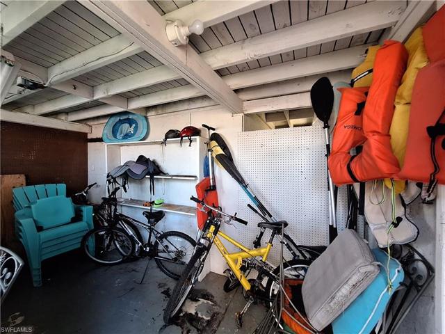 Downstairs storage, bikes