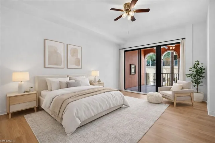Virtually staged Primary bedroom