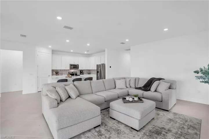 View of tiled living room
