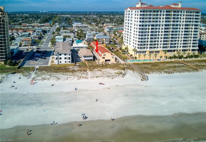 Drone / aerial view of extended coastline