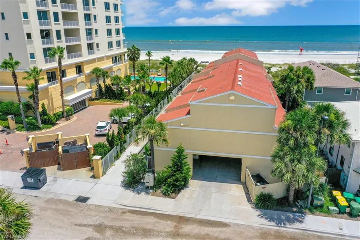 Aerial view of unending shoreline