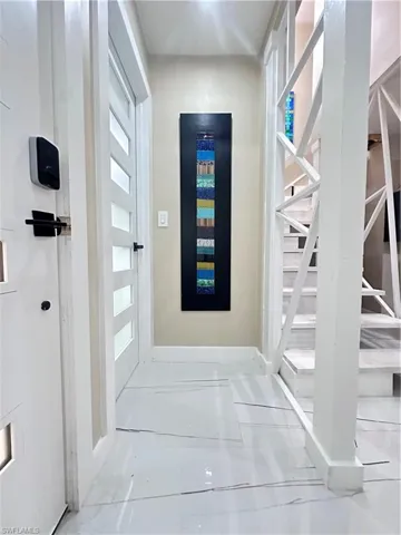 Entryway with baseboards