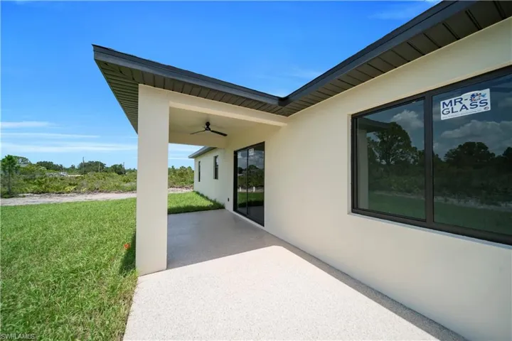 View of patio / terrace featuring a ceiling fan