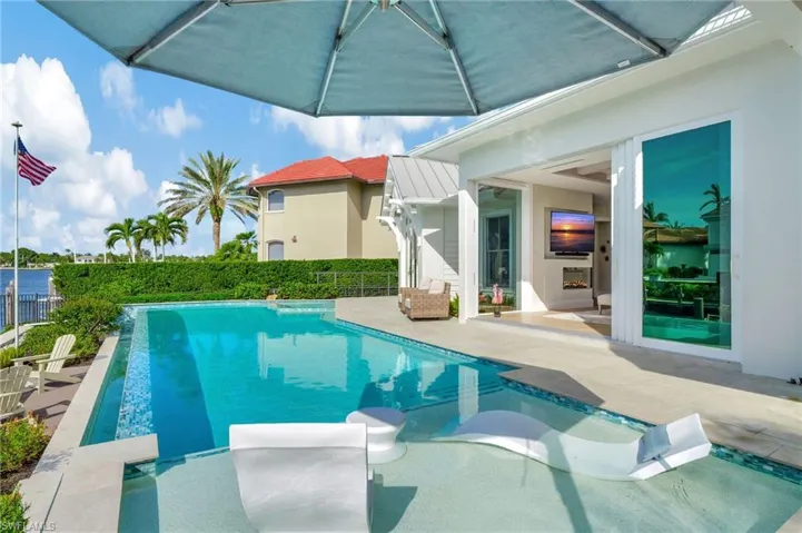 View of pool with a patio