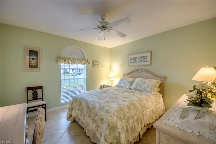 Split Bedroom Plan with private guest quarters.