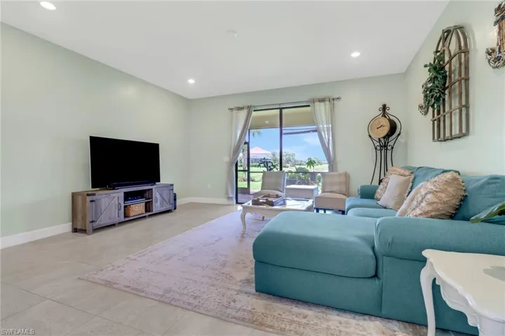 Living room featuring recessed lighting