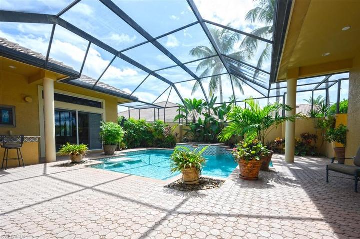 Screened in Courtyard with sliders from the Master Bedroom