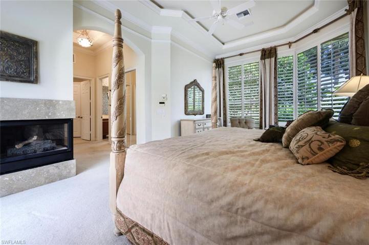 Master Bedroom with Built in Fireplace