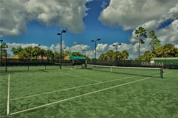 View of tennis court