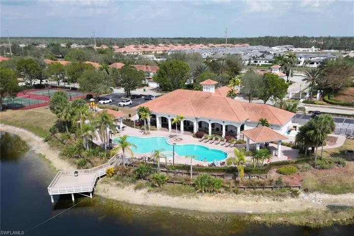 Resort-style pool and fishing pier
