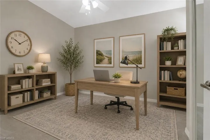 Virtually staged as office