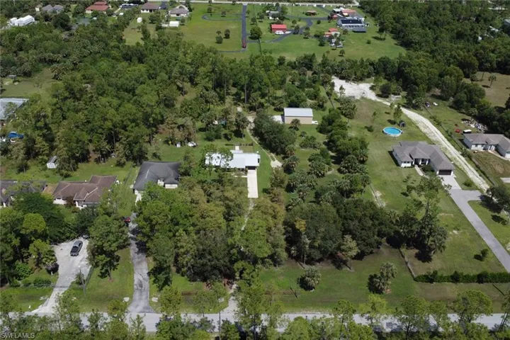 Birds eye view of property