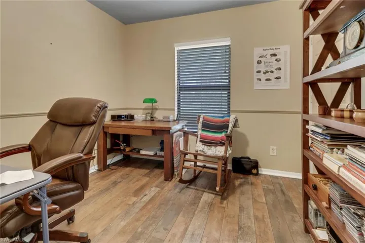 Office featuring light wood-type flooring
