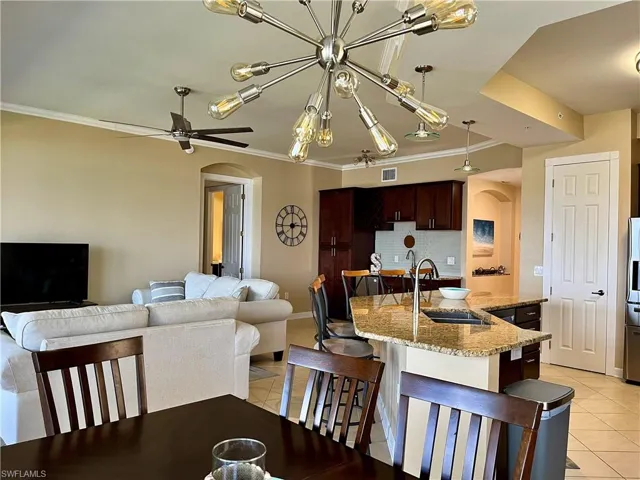 Dining area off the kitchen overlooking the water