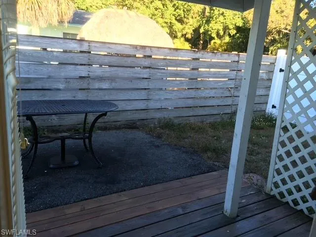 View of wooden deck