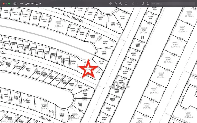 Assessor map showing property parcels