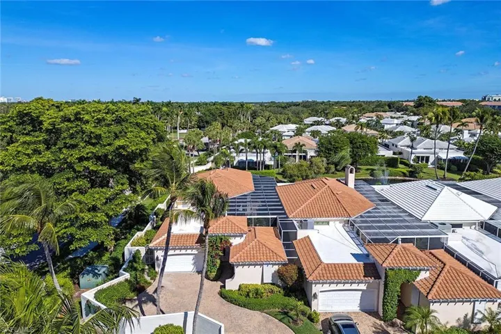 Aerial view of residential area