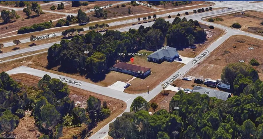 Aerial view of property's location