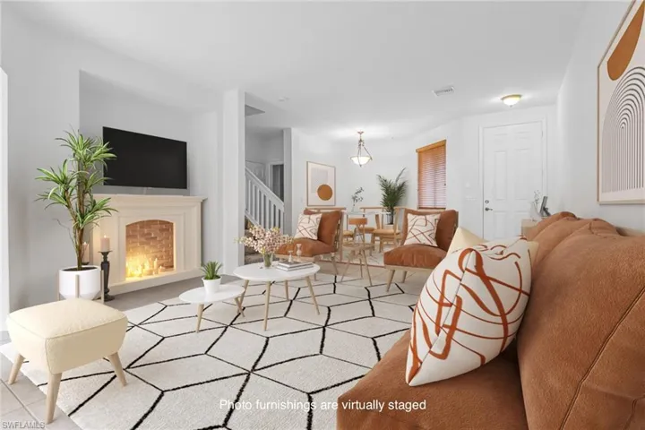Living and Dining Space virtually staged photo