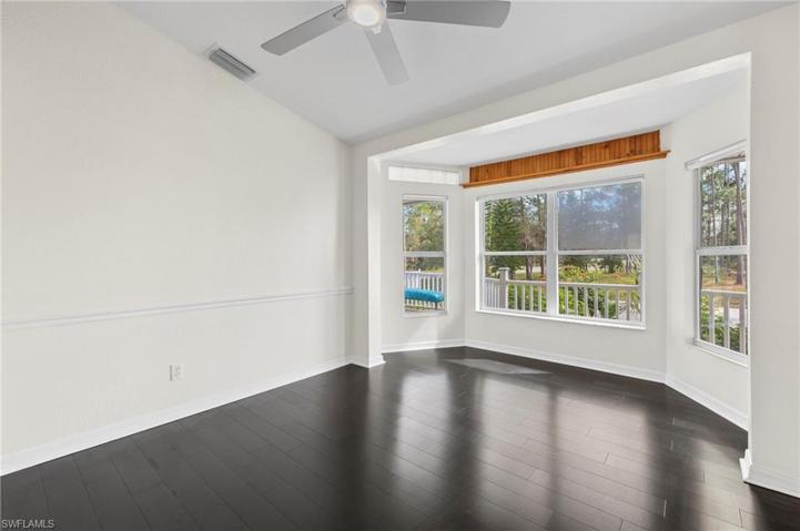 Plenty of natural lighting in the dining room or den area that is open to the great room.