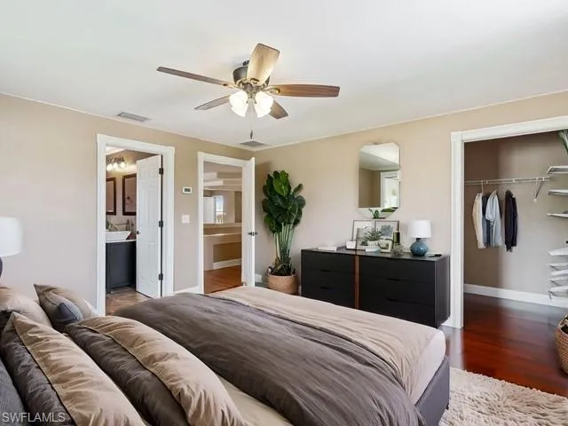 Bedroomwith large walk-in closet