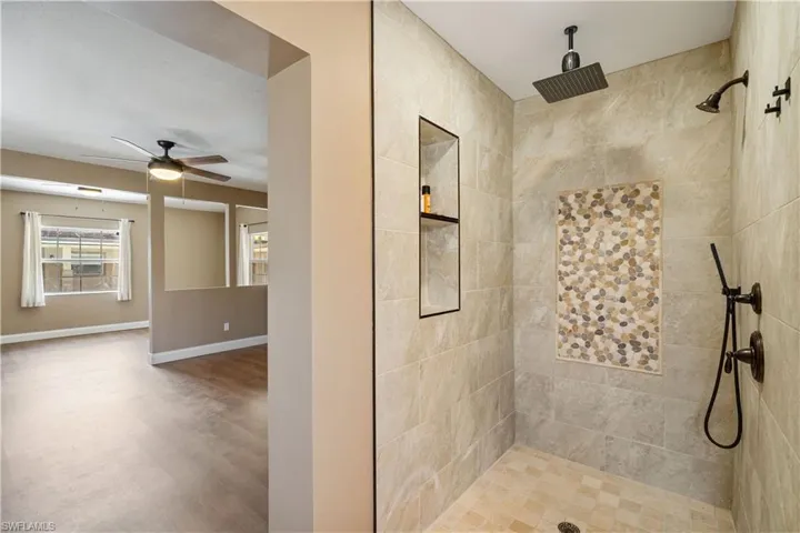 First floor Primary Bathroom with large walk-in shower