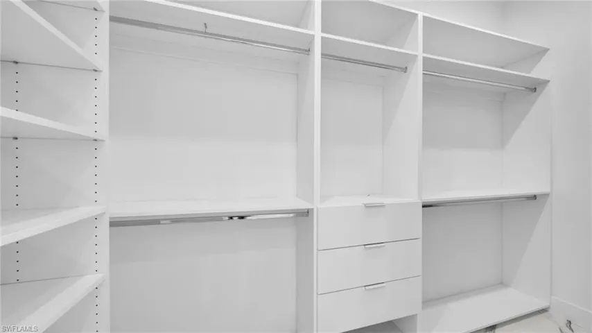 View of walk in closet