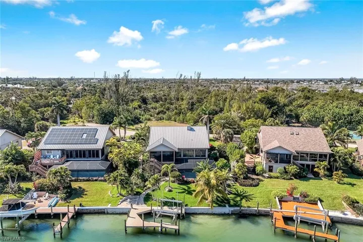 View from above of property featuring a nearby body of water