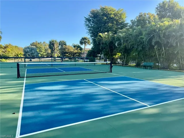 View of tennis court