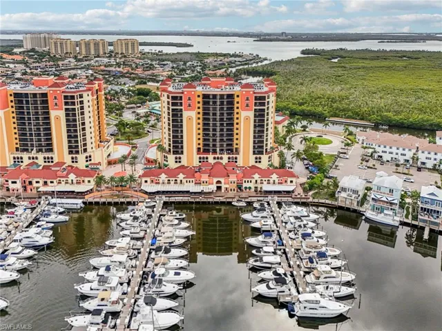 Aerial view of a large body of water