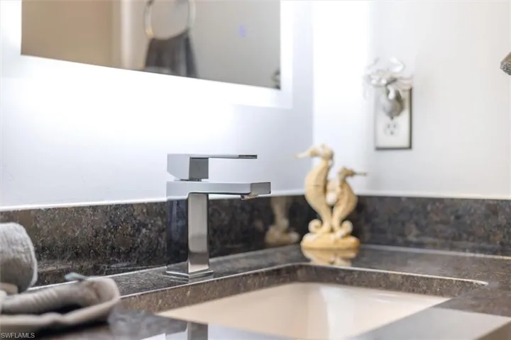 Bathroom view of vanity