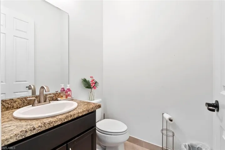 half bathroom located on first floor