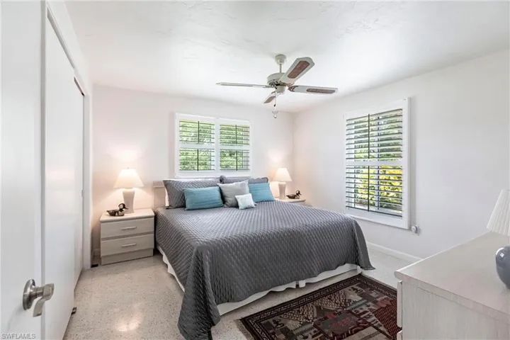 Bedroom with ceiling fan