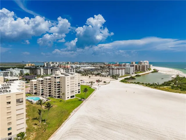 View of urban area featuring unending shoreline