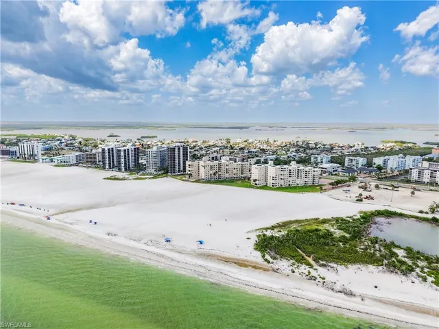 View of urban area with unending shoreline