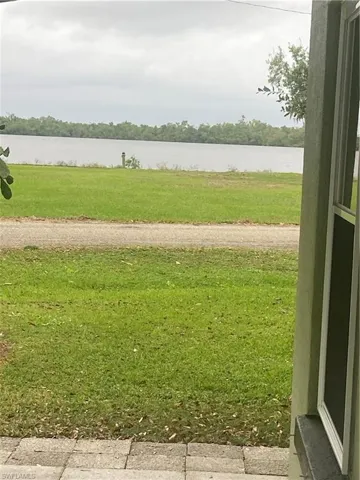 View of yard featuring a water view