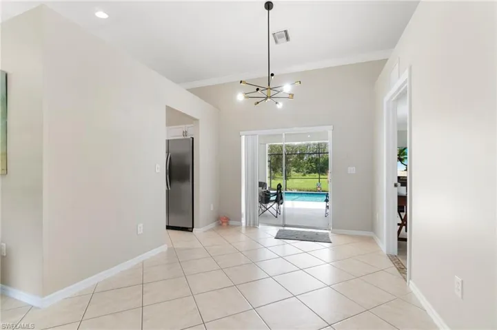 Dining area with access to the patio
